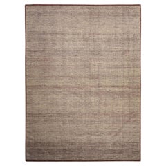 10'x14' Weinrot Plain und natürliches Design Oxidierter 100% Wollteppich Handgeknüpfter Teppich