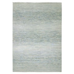 10'x14'1" Cadet Gray Dyed 100% Wool Hand Knotted Chiaroscuro Collection Rug