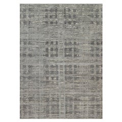 10
x14
1" Grau Modernes Criss Cross Gelöschtes Design Handgeknüpfter Teppich aus reiner Wolle