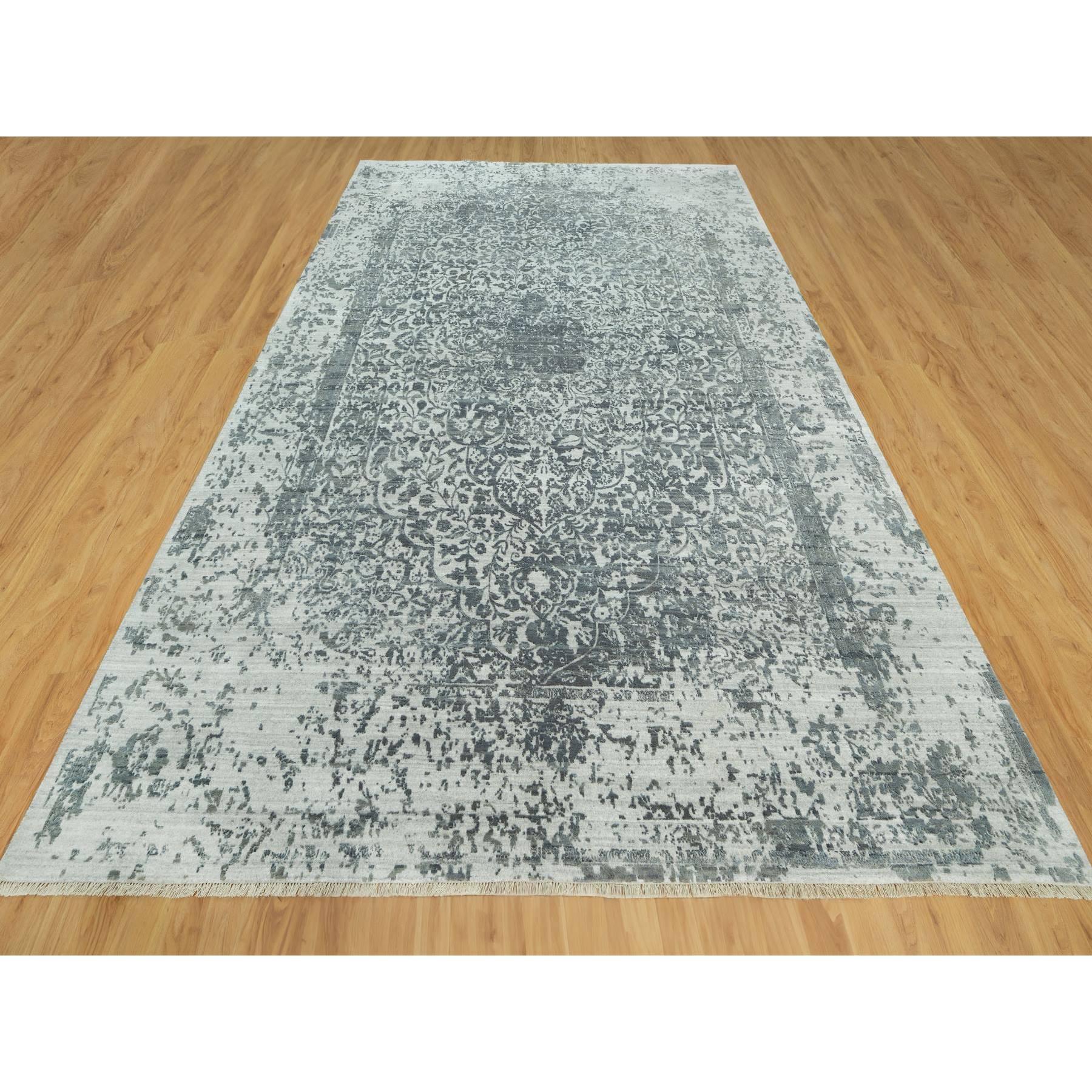 This is a truly genuine one-of-a-kind Hand Knotted Broken Persian Design, Wool And Silk, Oriental Rug. It has been Knotted for months and months in the centuries-old weaving craftsmanship techniques by expert artisans.
Primary materials: Wool &