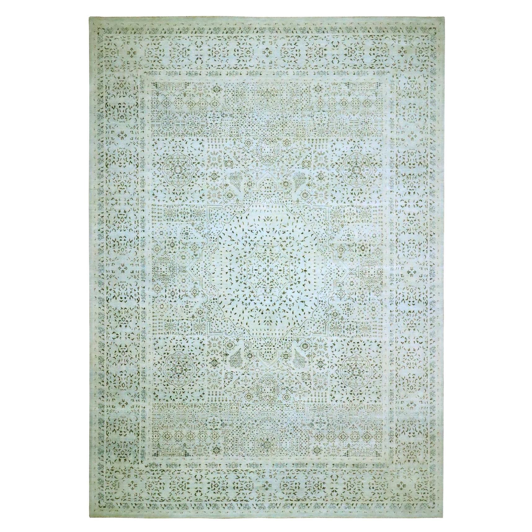 10
x14
2" Gris 14ème siècle Influence Mamluk Design Rugs noués à la main Pure laine