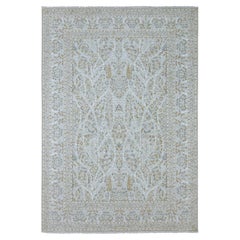 10'x14'2" Gray 200 KPSI Meditation Tree of Life Design Hand Knotted Wool Rug