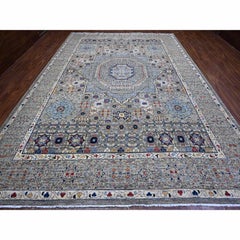 10'x14'3" Gray 14th Century Mamluk Dynasty Hand Knotted 100% Wool Oriental Rug