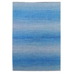 10'x14'3" Azzurro, Tappeto in pura lana annodato a mano, Collezione Chiaroscuro moderna