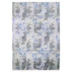 10'x14'3" THE INTERTWINED PASSAGE, handgeknüpfter orientalischer Teppich aus Seide mit Textur aus Wolle
