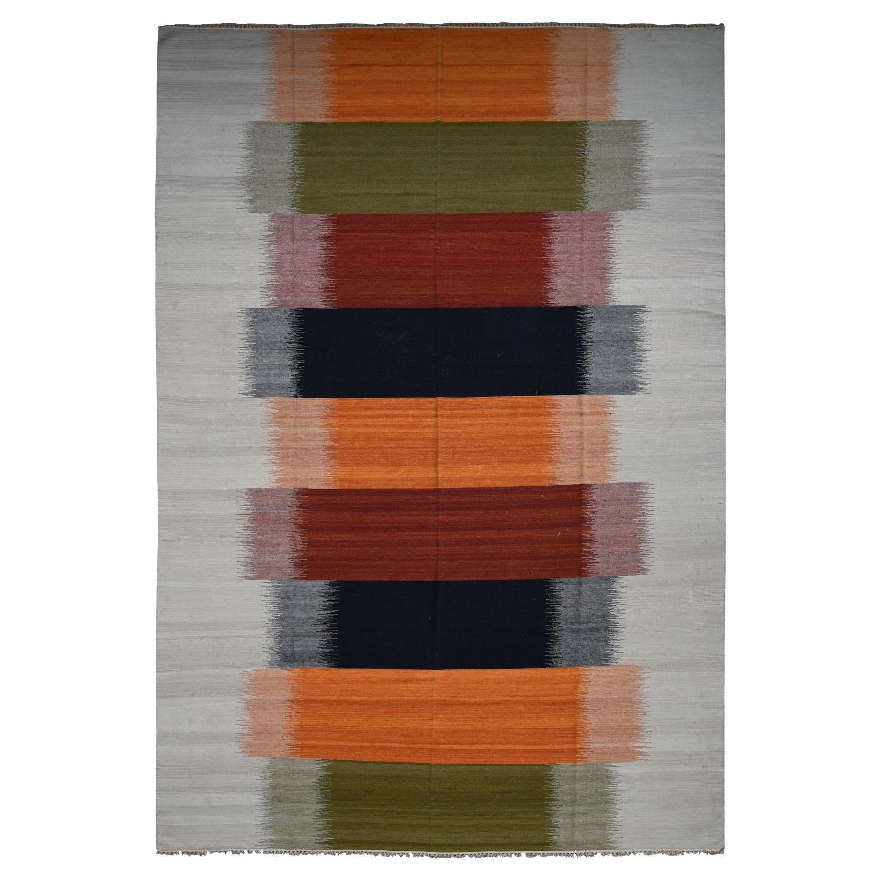 10
x14
4" Elfenbein 100% Wolle Hand gewebt flach weben Durie Kilim Teppich