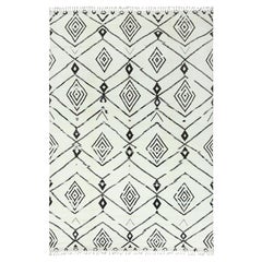 10'x14'4" Ivory Moroccan Berber Influence Design Wool Hand Knotted Oriental Rug