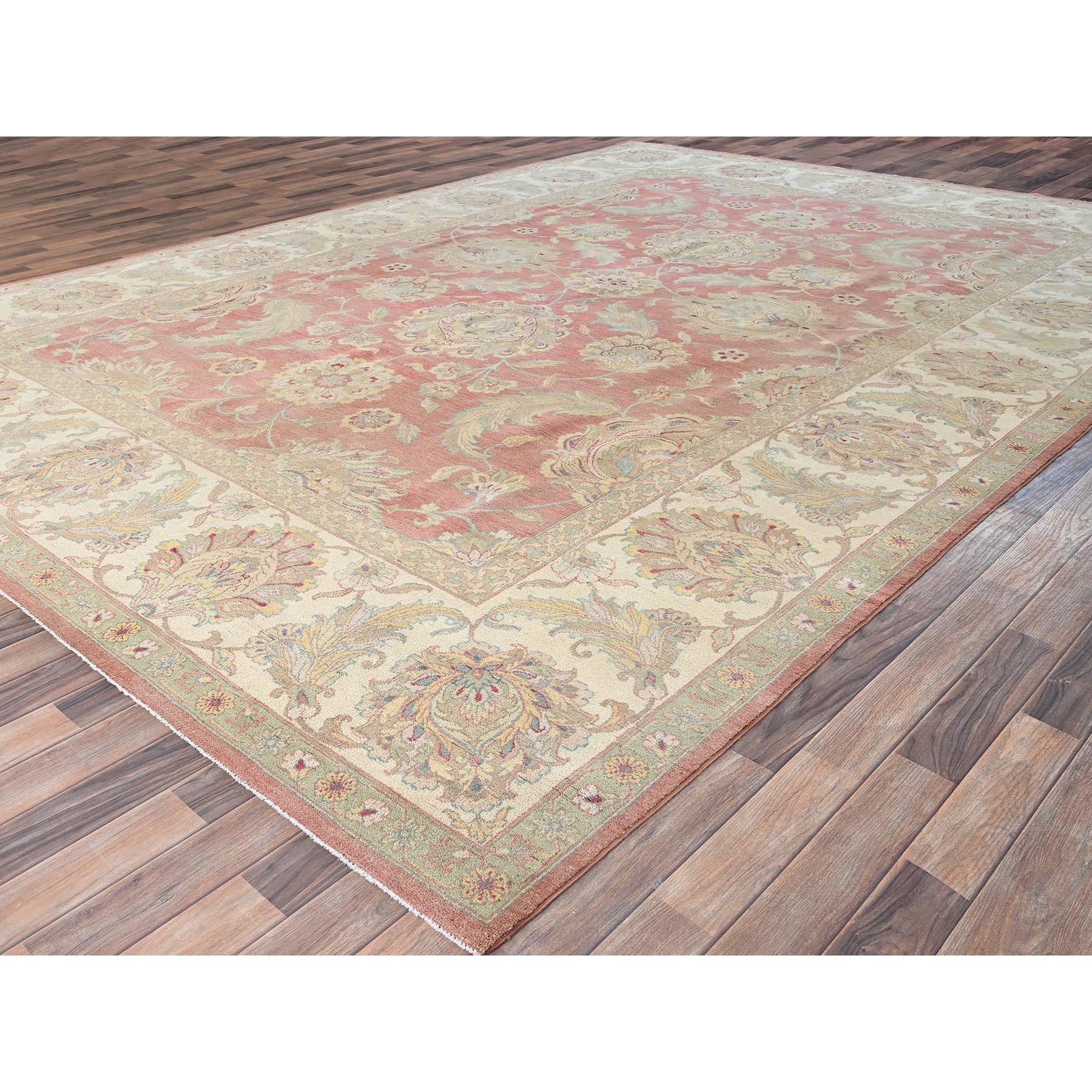 Indiano Tappeto rosa vintage Rajasthan lavato, pulito e morbido, annodato a mano, interamente in lana. in vendita