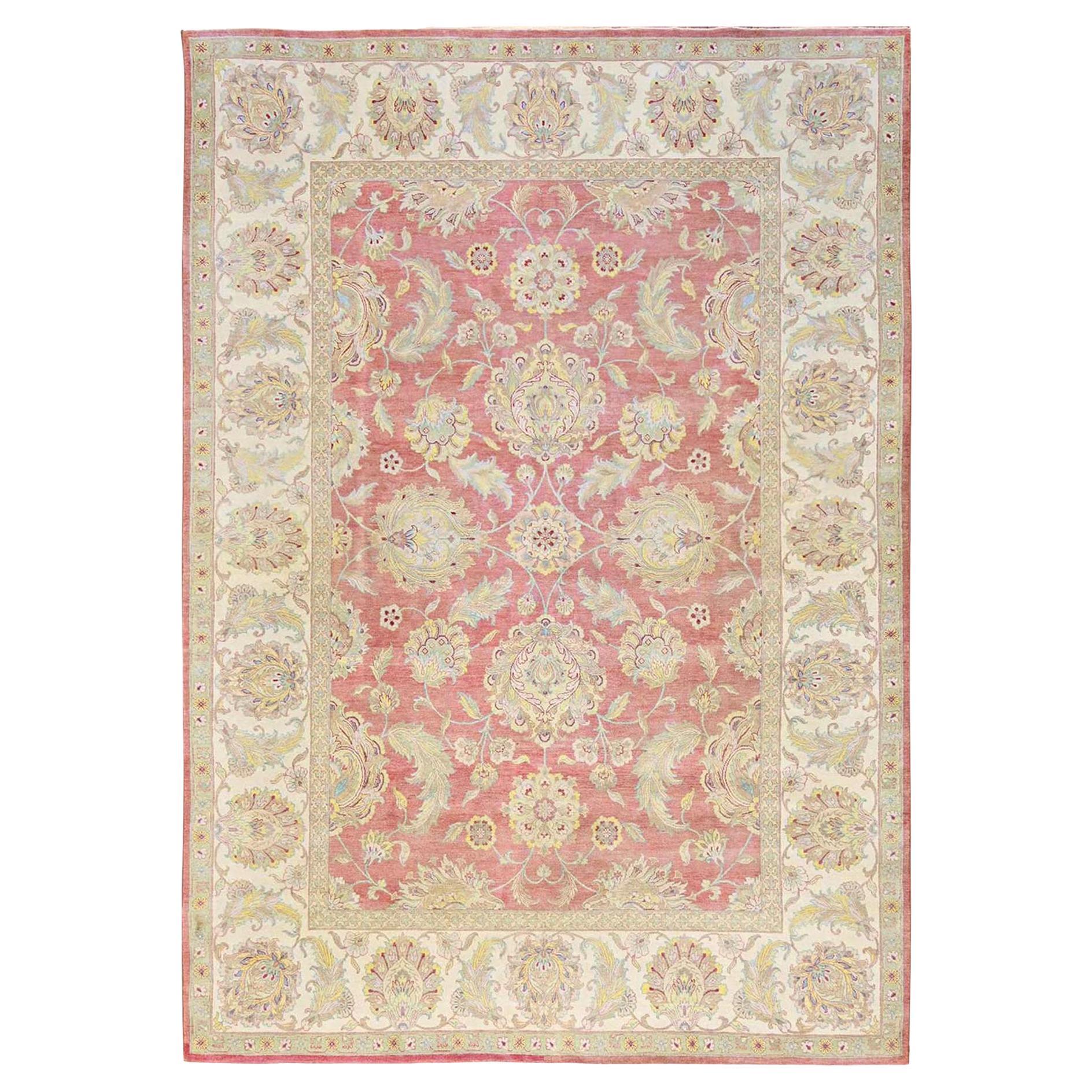 10
x14
5" Pink Vintage Rajasthan Washed Clean and Soft Hand Knotted All Wool Rug