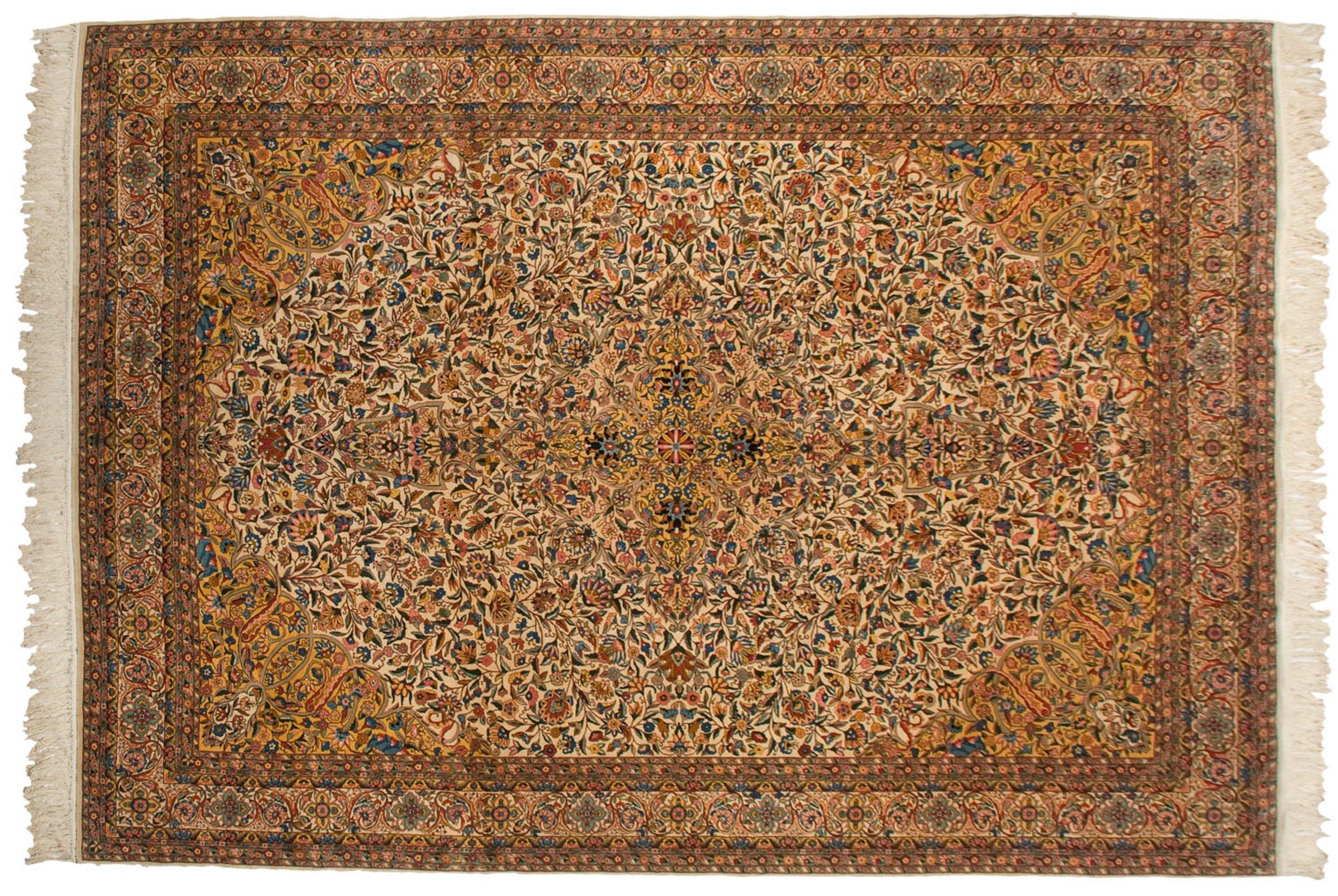 Vintage Fine Bulgarian Isfahan Design Carpet For Sale 5