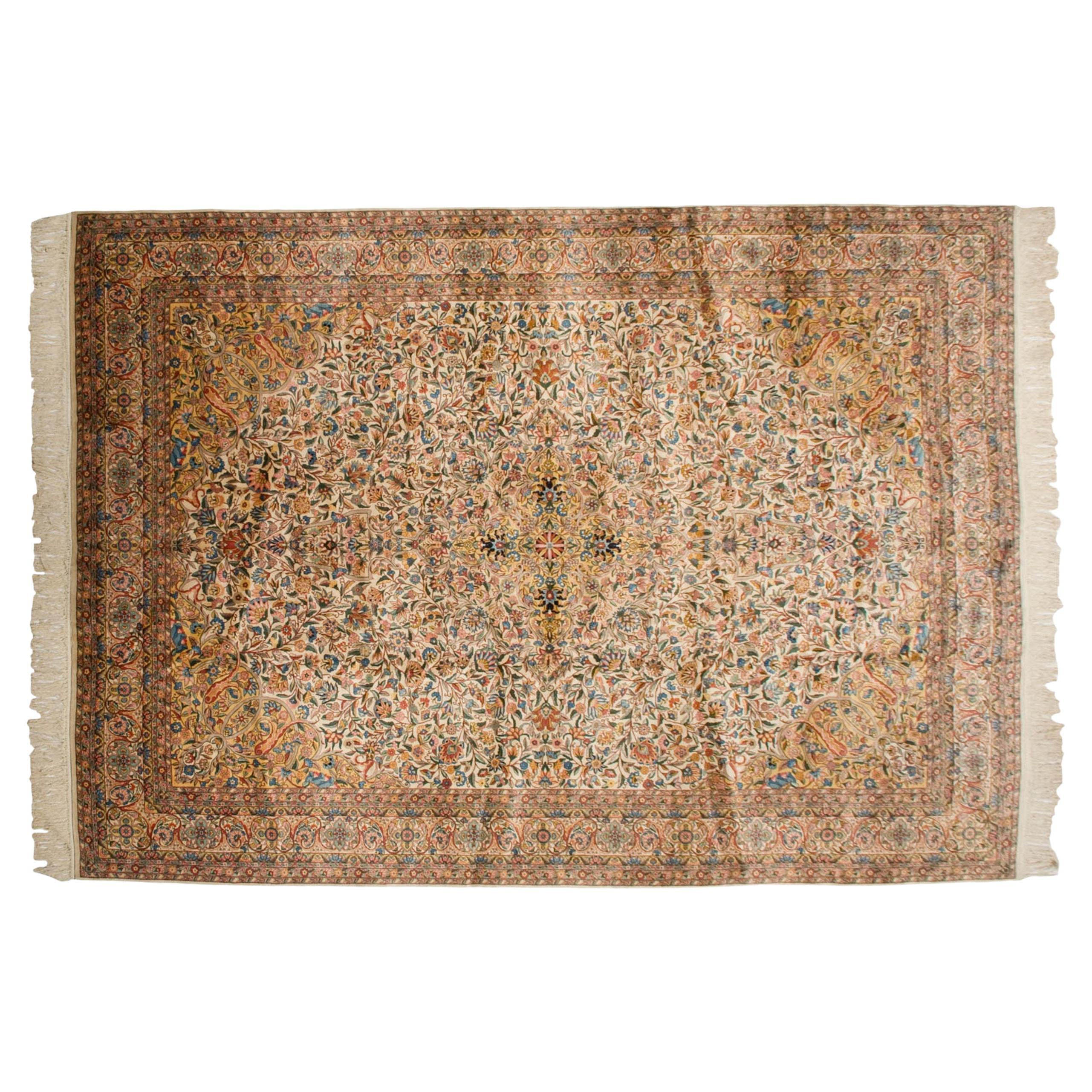 Vintage Fine Bulgarian Isfahan Design Carpet