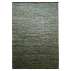 10'x14'6" Sage Green Modern Grass Design Wolle und Seide Handgeknüpft Orientteppich