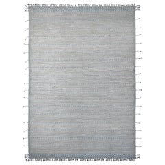 10
x14
7" Grigio Moroccan Weave Minimalist Line Design annodato a mano in pura lana
