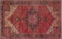 Tappeto Heriz antico 10x15, motivo geometrico, resistente, 287 cm x 469 cm, 1930 circa
