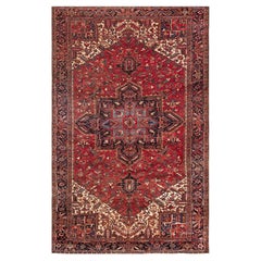 Tappeto Heriz antico 10x15, motivo geometrico, resistente, 287 cm x 469 cm, 1930 circa