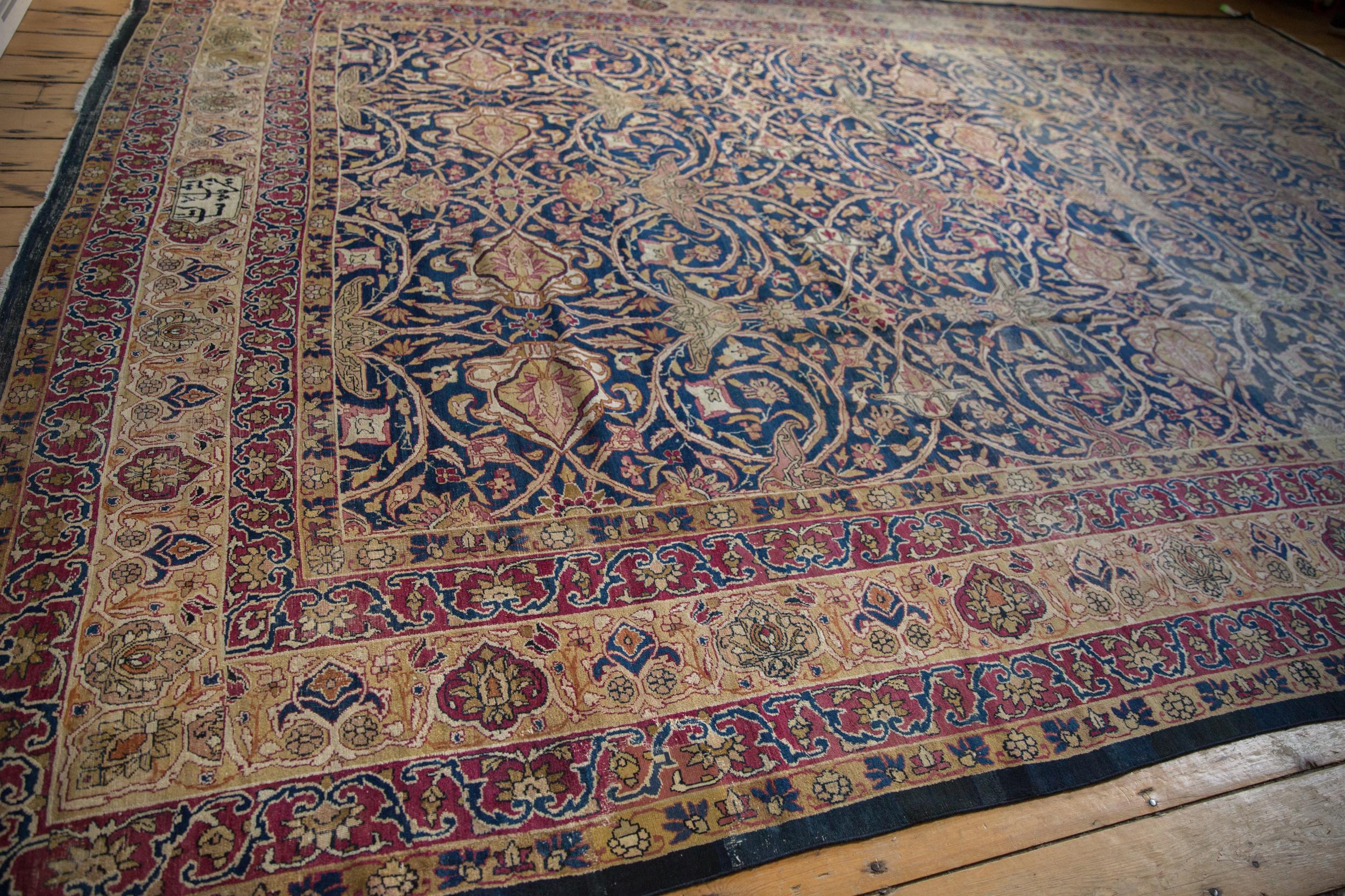 Antiker Kerman-Teppich (Wolle) im Angebot
