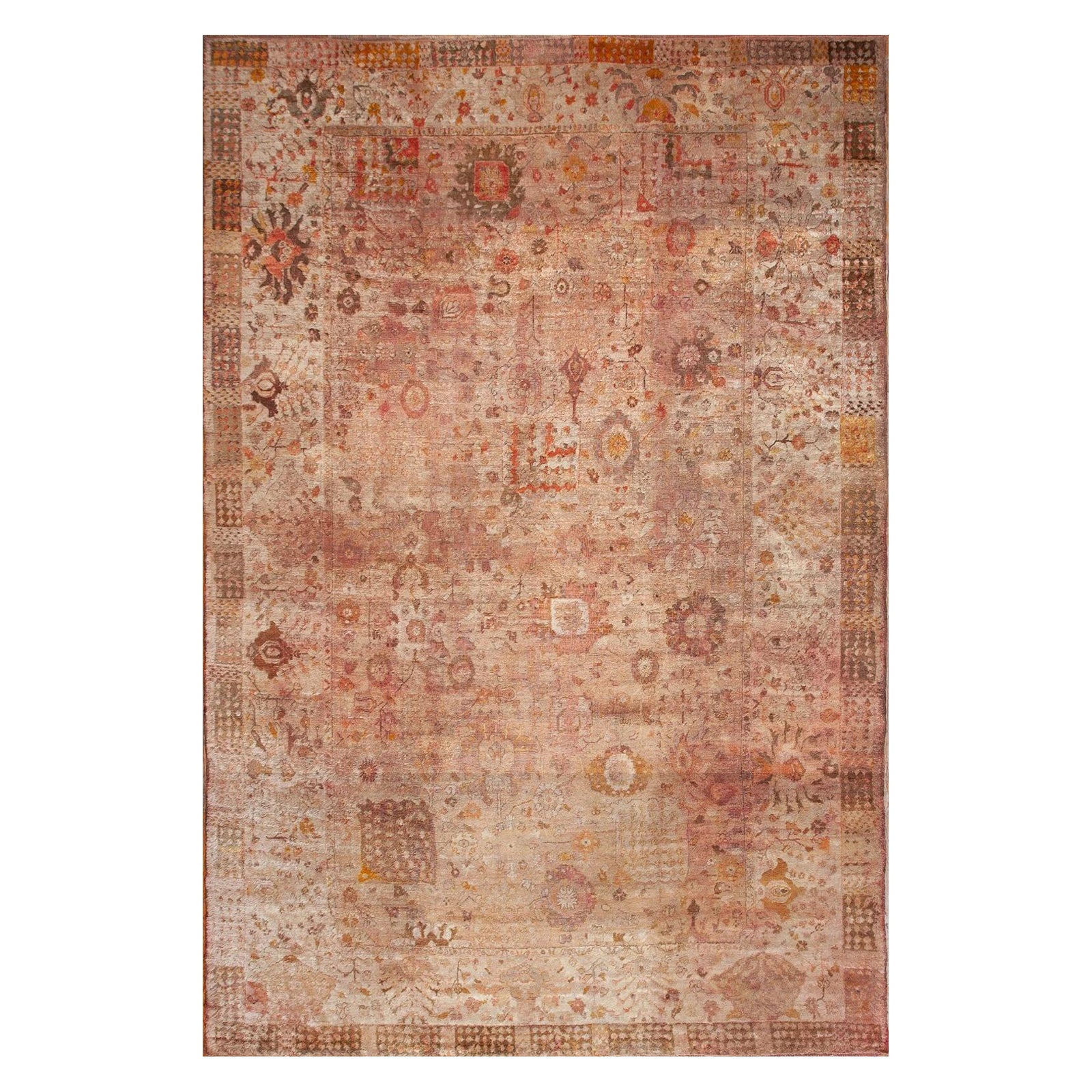 10X15 Fine Antique Angora Oushak Rug 300cm x 452cm Tribal Geometric c.1870 en venta