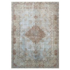 10x15 Hand-Knotted Old Tabriz Wool Area Rug with Medallion Design