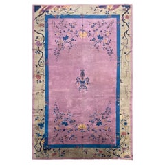 10x16 Antique Art Deco Chinese Rug Walter Nichols Butterfly Tree of Life Purple