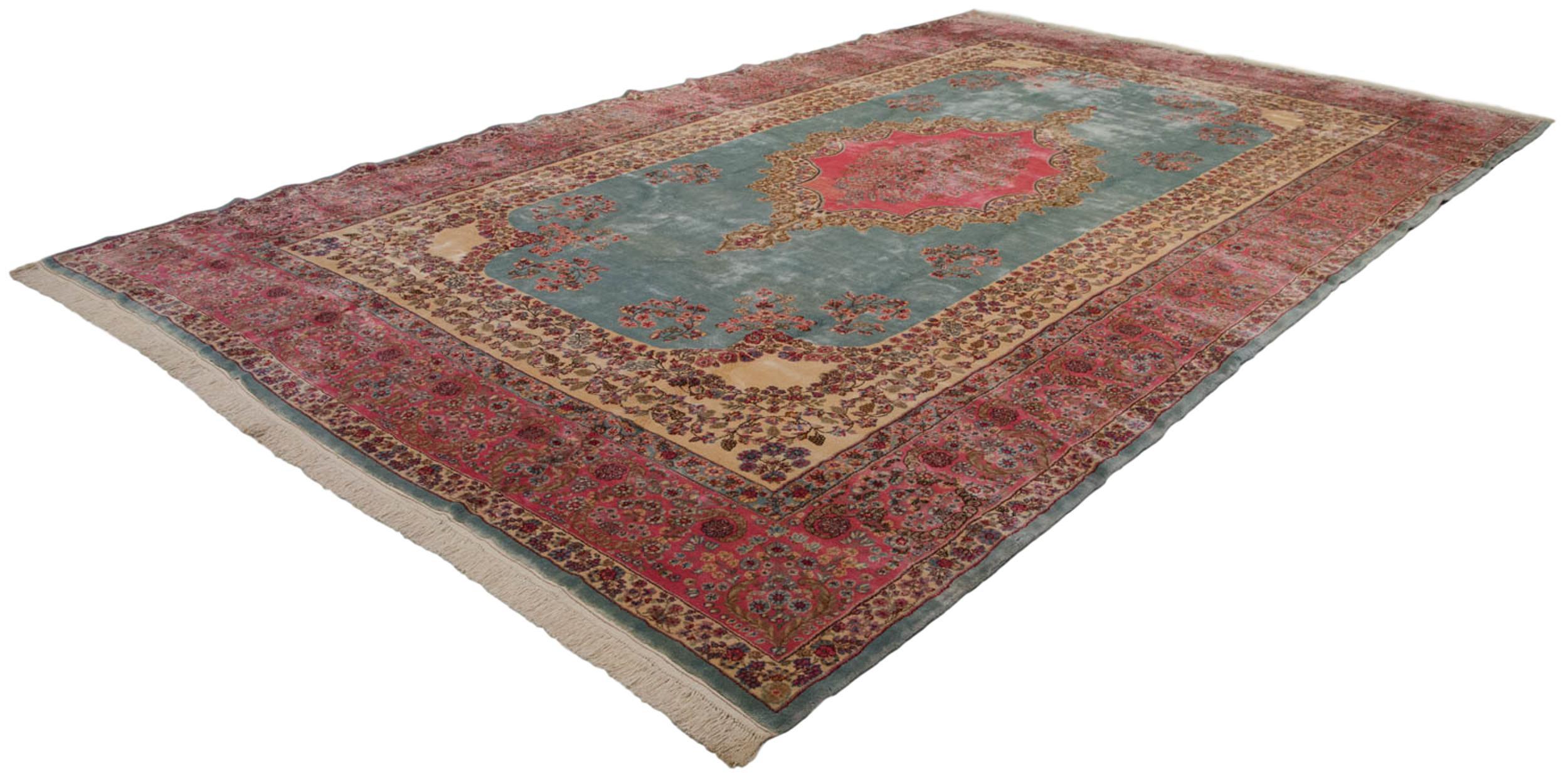 Vintage Fine Kerman Carpet For Sale 3