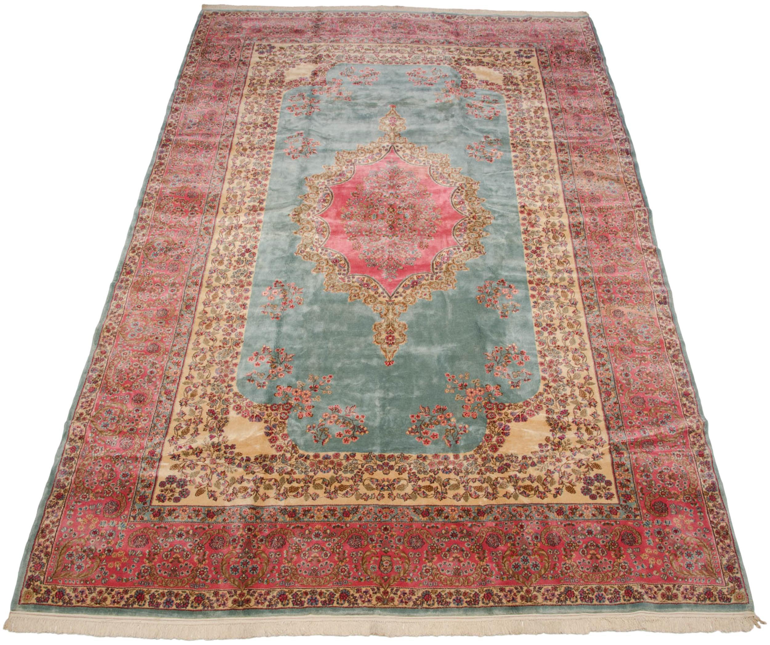 Vintage Fine Kerman Carpet For Sale 5