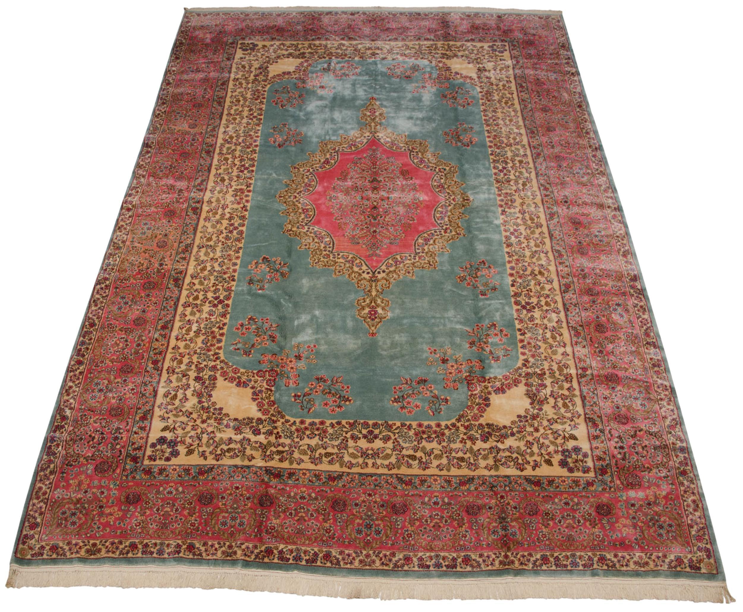 Vintage Fine Kerman Carpet For Sale 6