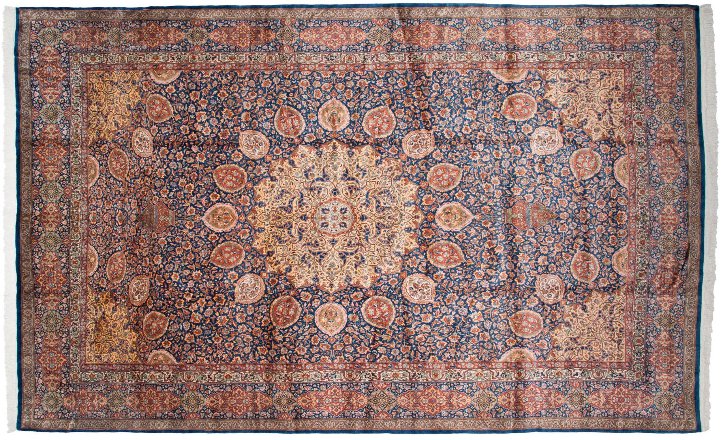 Vintage Fine Pakistani Ardebil Design Carpet For Sale 5