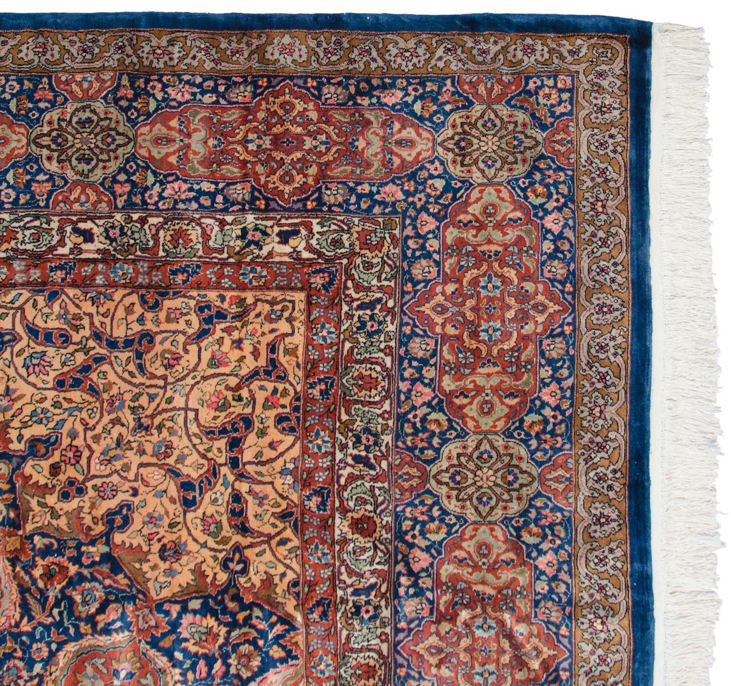 Late 20th Century Vintage Fine Pakistani Ardebil Design Carpet For Sale
