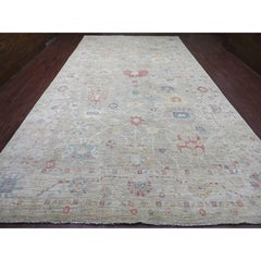 10'x17'10" Greene & Greene Oushak, annodato a mano, con design/One, in lana.