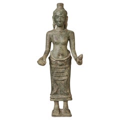 11-13ème siècle Cambodgien Bronze Bouddhiste/Hindou.-Grand, Superbe 10290