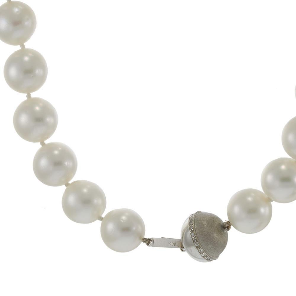11-17mm White South Sea Pearl Necklace - AAA Quality In New Condition For Sale In New York, NY