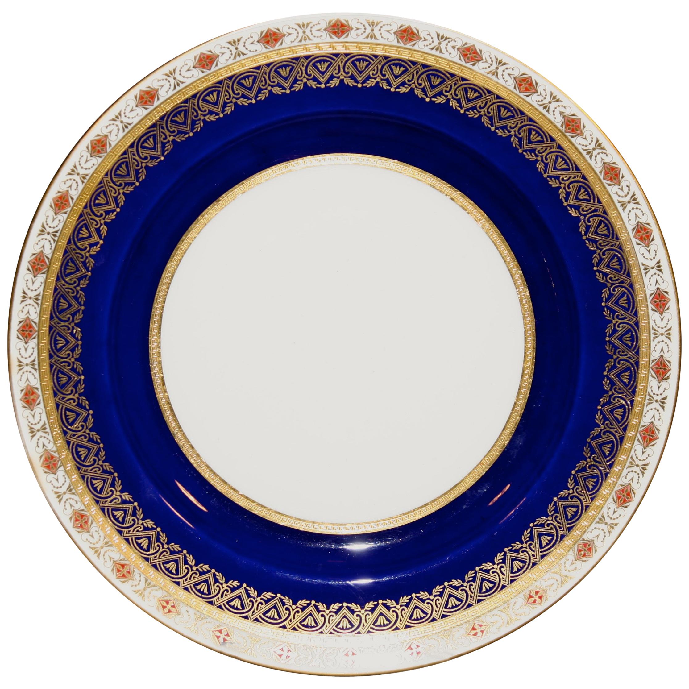 11 19th Century Minton Cobalt and Rust Service Plates For Sale