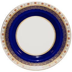 Antique 11 19th Century Minton Cobalt and Rust Service Plates