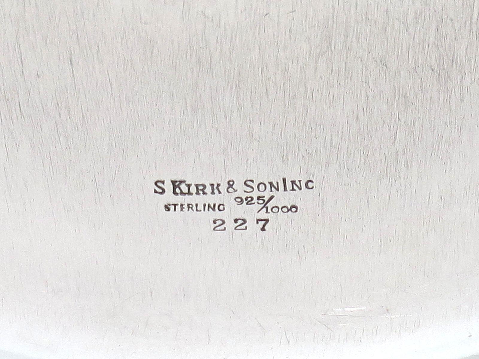 Repoussé Sterling Silver S. Kirk & Son Antique Floral Repousse Serving Bowl For Sale