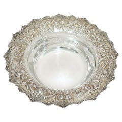 Sterling Silver S. Kirk & Son Antique Floral Repousse Serving Bowl