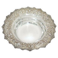 Sterling Silver S. Kirk & Son Antique Floral Repousse Serving Bowl