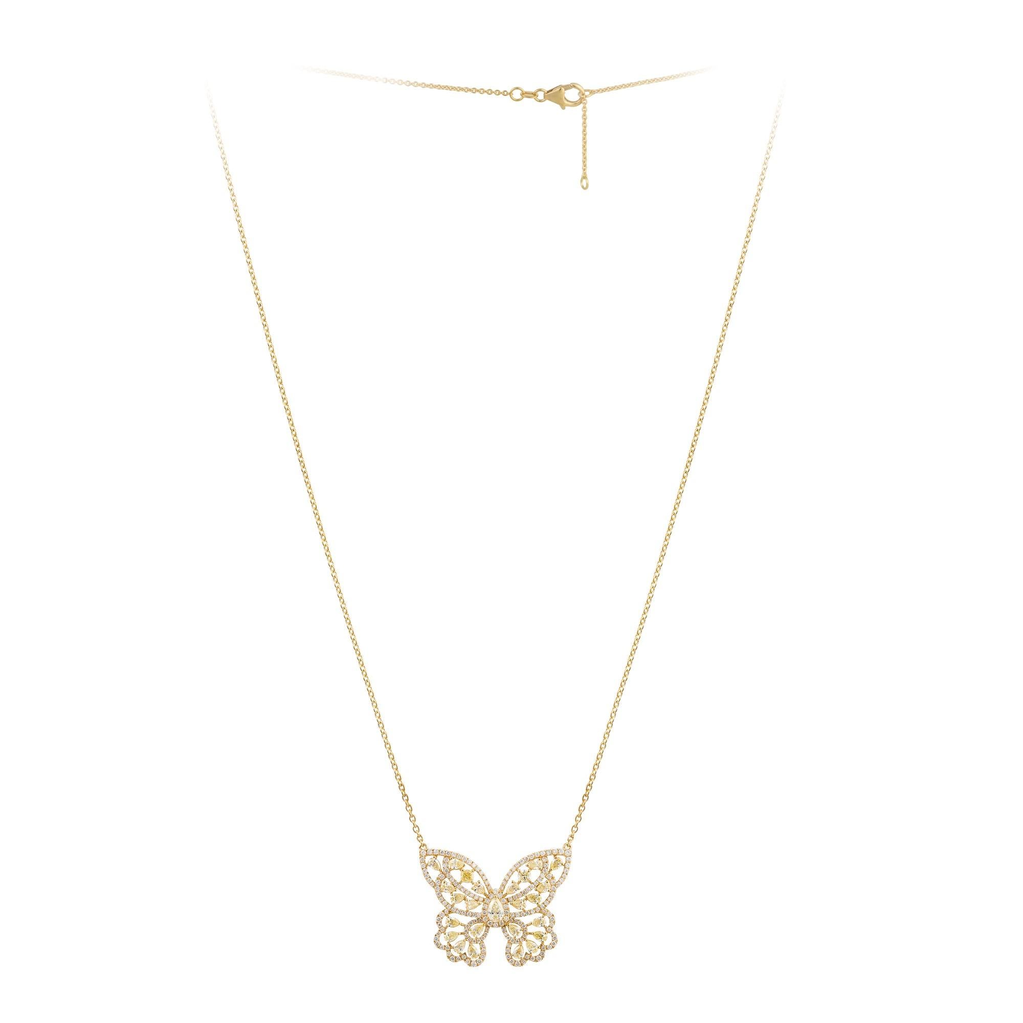 The Following Item we are offering is a Rare 18KT Gold Diamond Butterfly Pendant Necklace. Necklace is comprised of Finely Set Gorgeous Glittering Diamonds surrounding butterfly and in between the wings and on chain!! T.C.W. Approx .41CTS. The