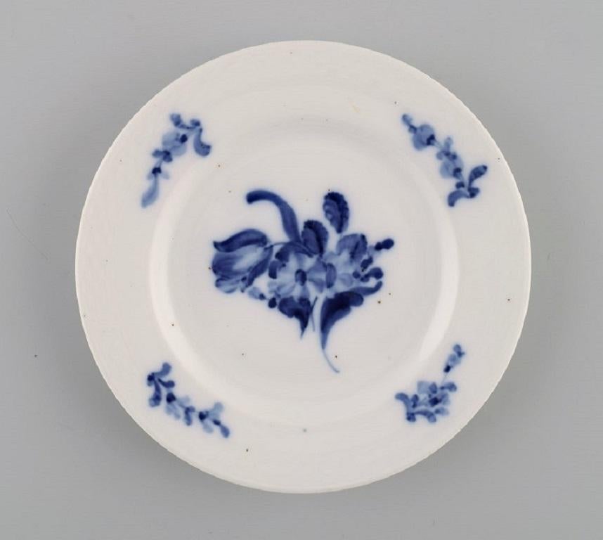 Danish 11 Antique Copenhagen Blue Flower Braided Cake Plates For Sale