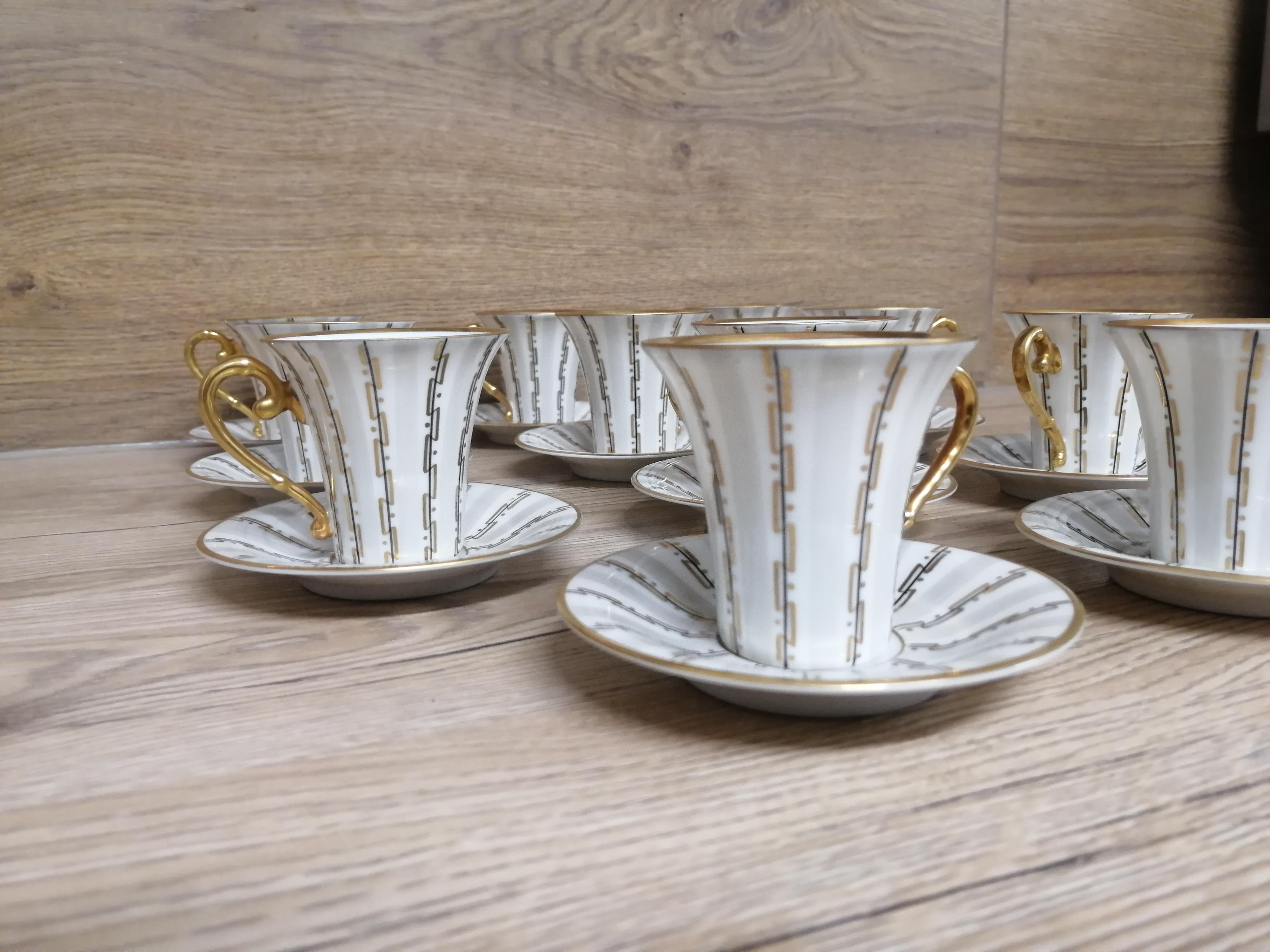 11 Art Deco Hutschenreuther Cups For Sale 11