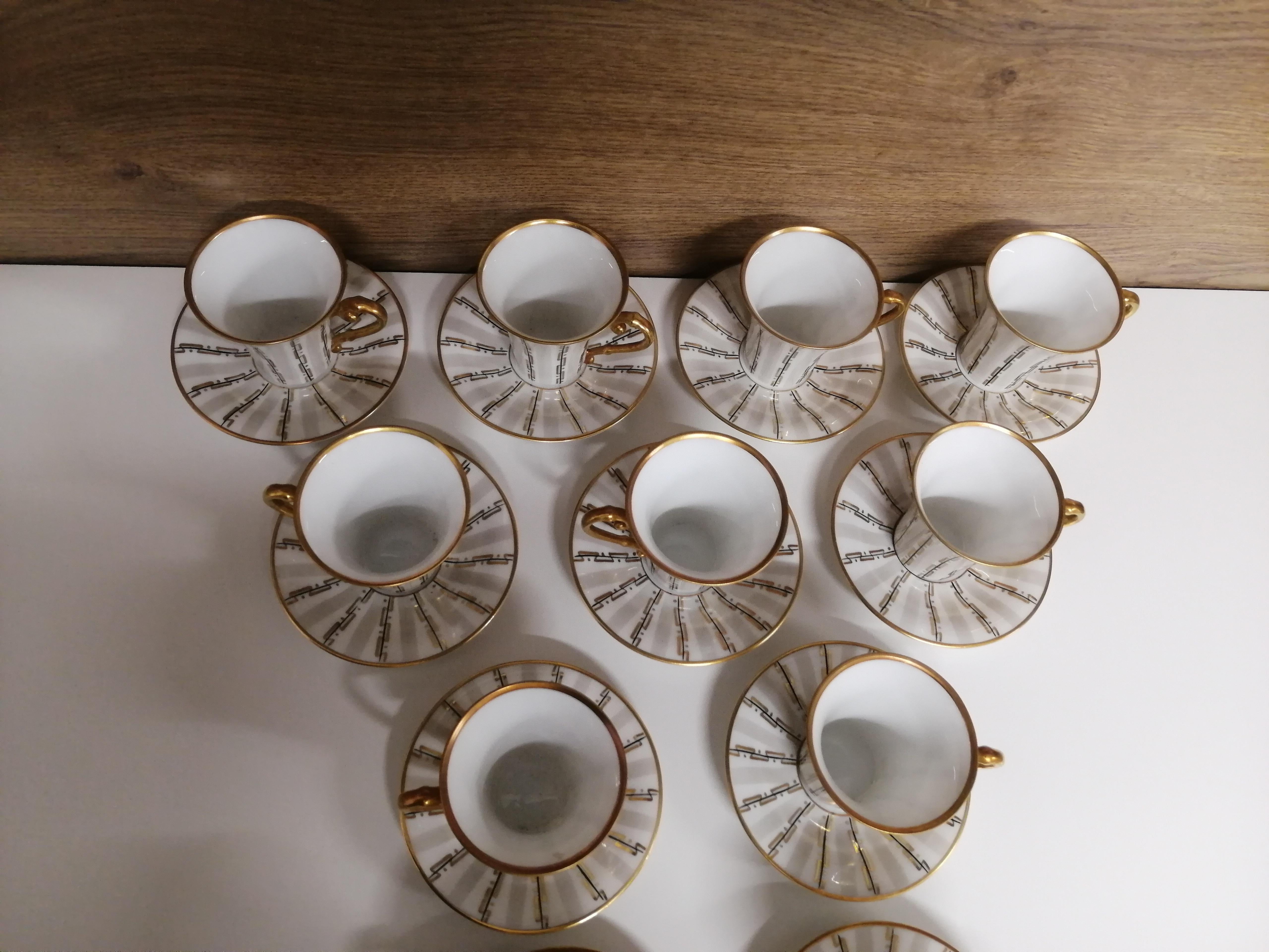 Polish 11 Art Deco Hutschenreuther Cups For Sale