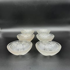 11 Art Deco Shel Bowls by R.Lalique.