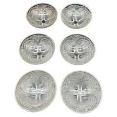Vintage 11 Art Deco Shel Bowls by R.Lalique.