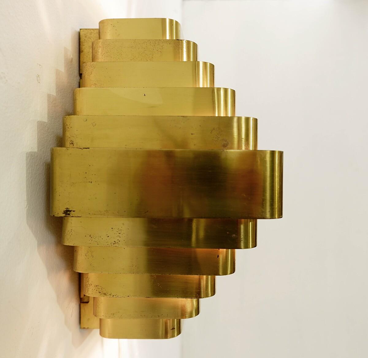 '11 Bands' Large Wall Lamp by Jules Wabbes, Belgium, 1960s 1