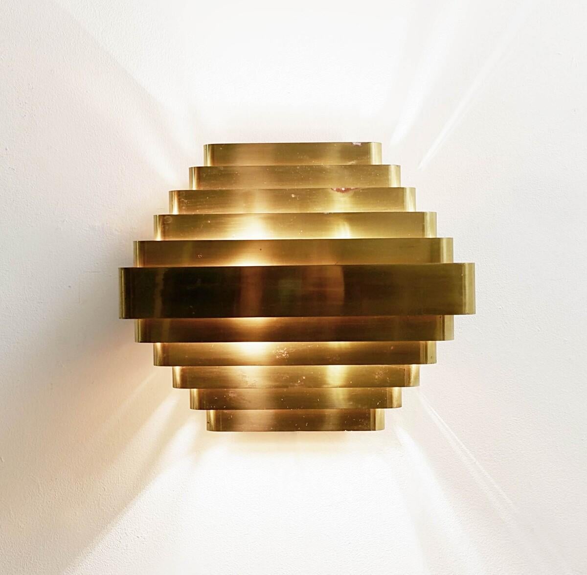 '11 Bands' Large Wall Lamp by Jules Wabbes, Belgium, 1960s 5