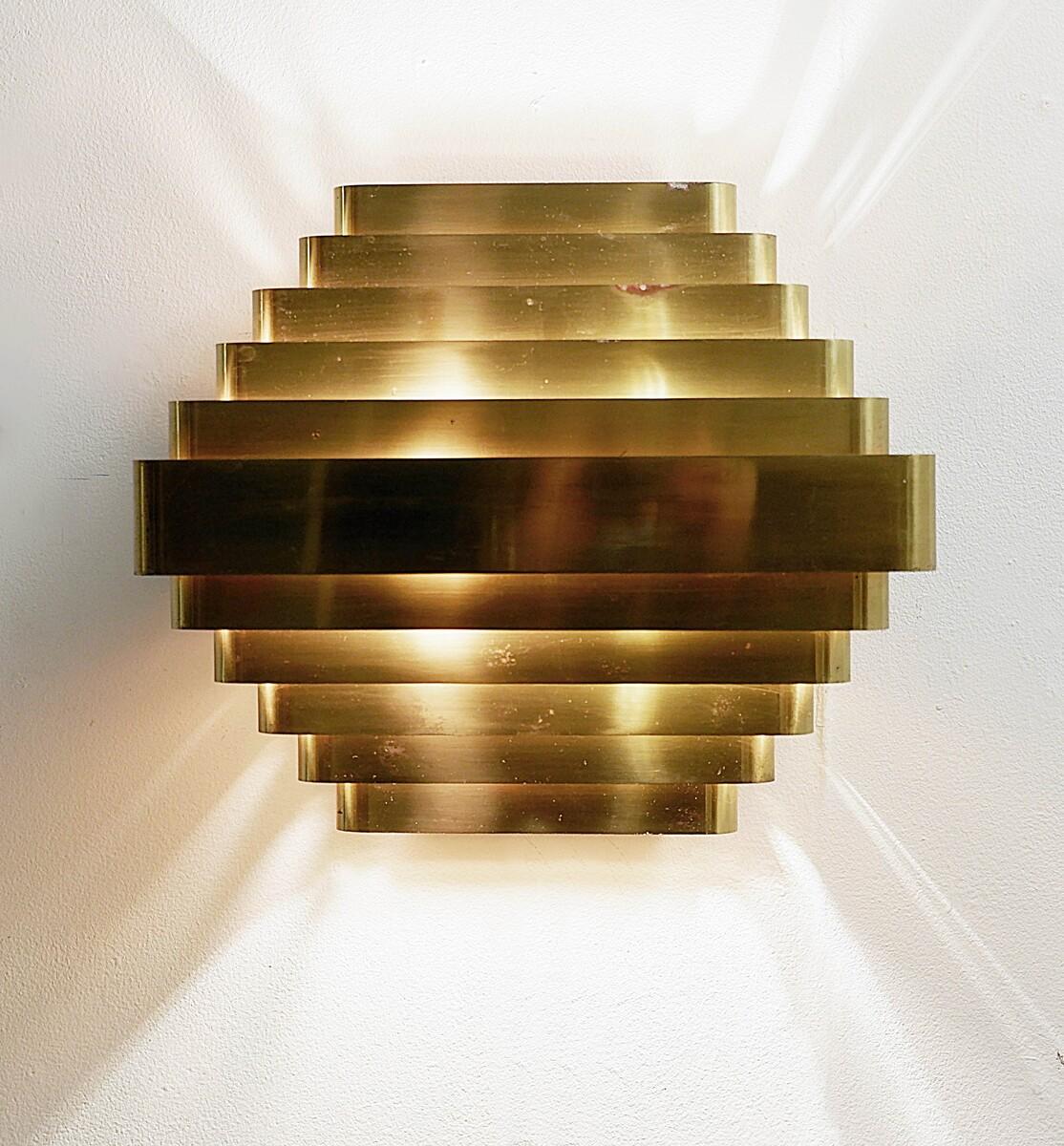 Large wall lamp by Jules Wabbes - 11 bands - 1968s.