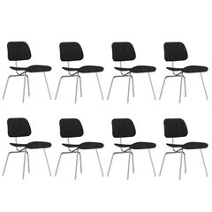 Used Black Eames DCM Chairs