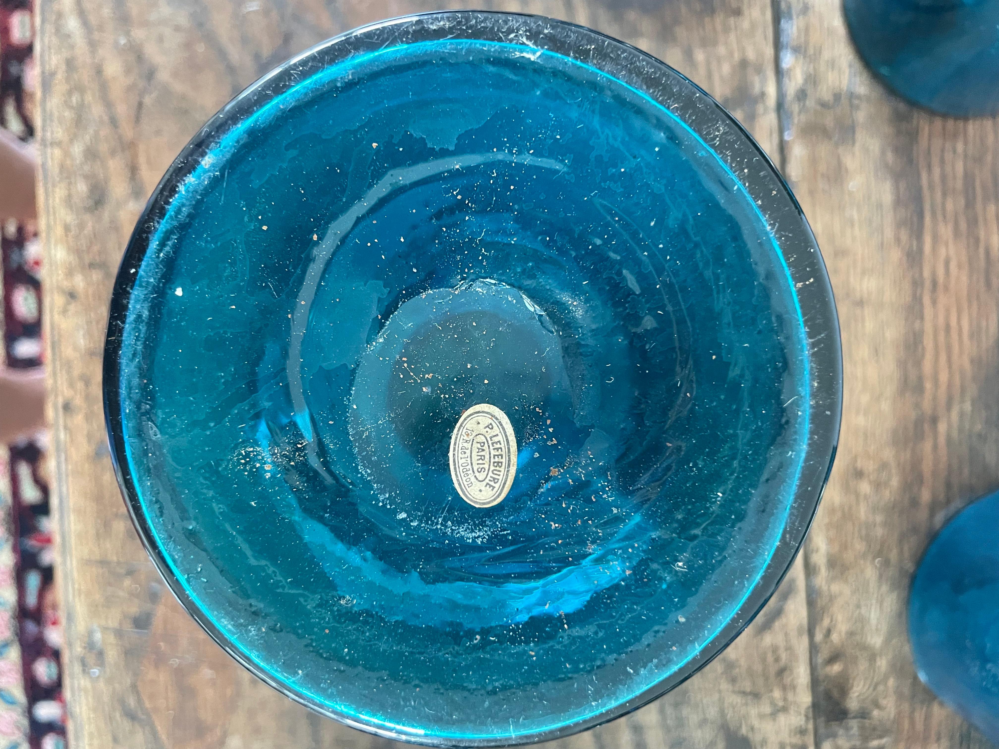 11 blue glass apothecary bottles 5