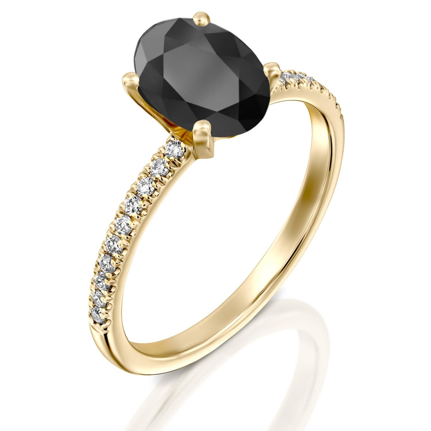 gold band black diamond
