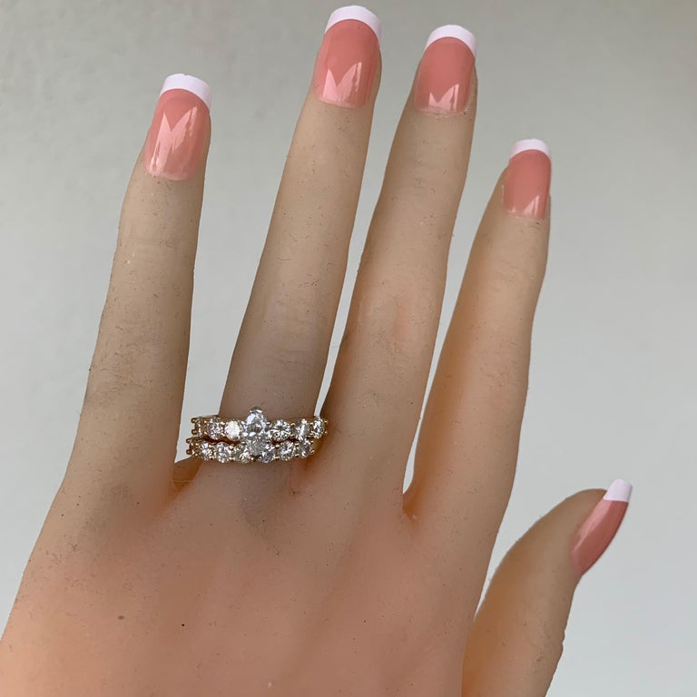 1 1 Carat Approximate Marquise Diamond Ring And Wedding Band Ben