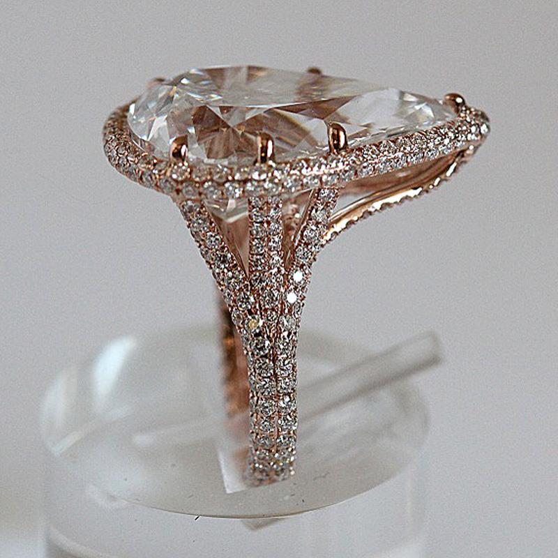 11 carat pear diamond ring